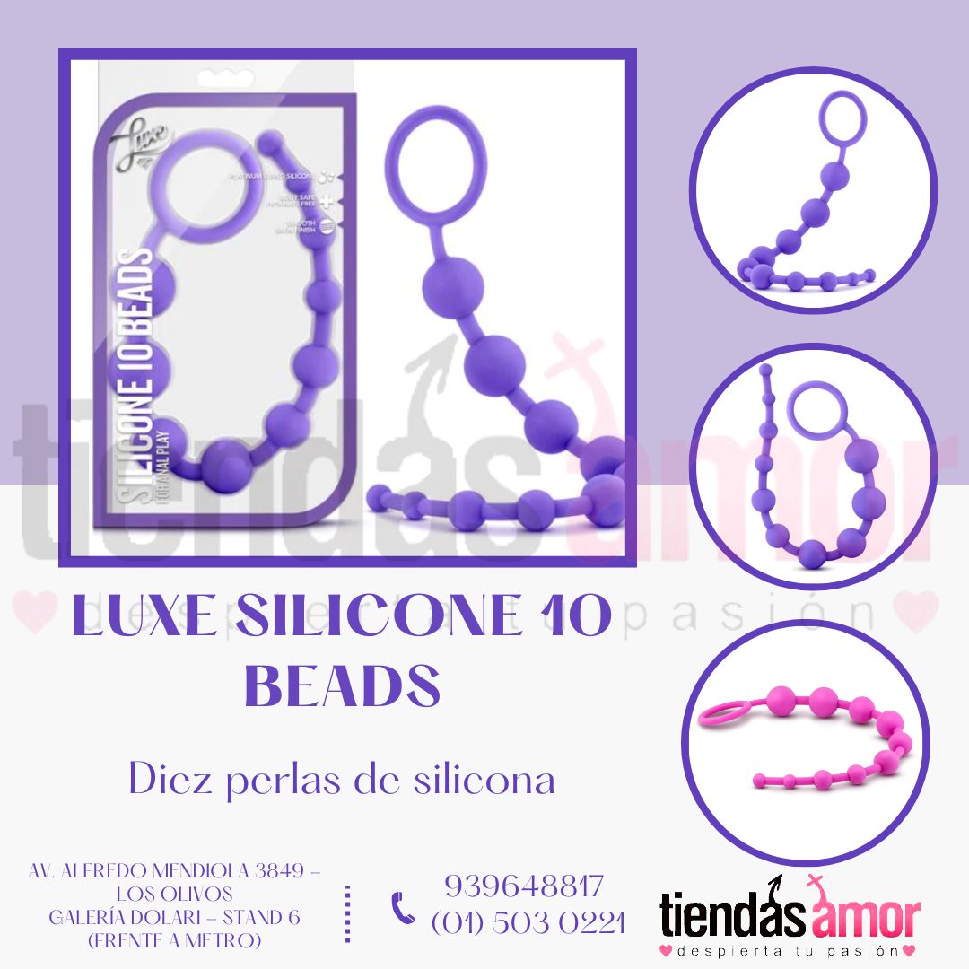 LUXE SILICONE 10 BEADS PURPLE